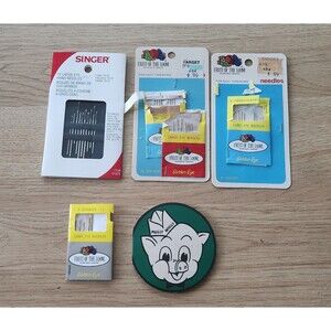 Vintage Sewing Needle Lot - Piggly Wiggly Fruit of the Loom Singer
